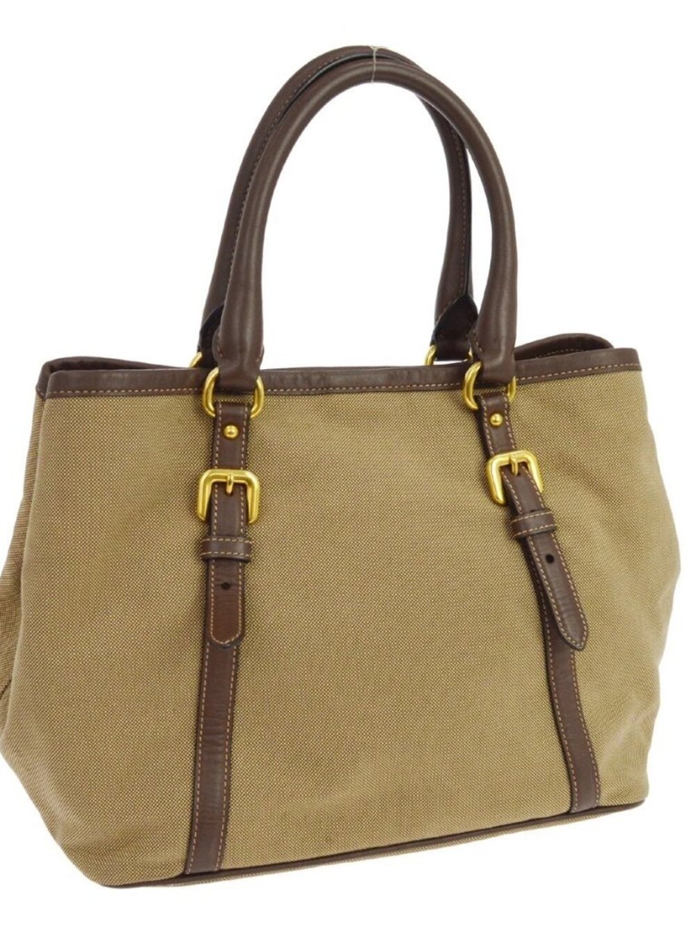 Prada Brown Logo Jacquard Tote Bag - Picture 2 of 11